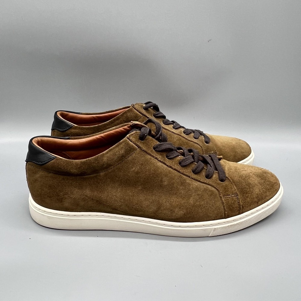 Allen Edmonds Shoes Mens 9.5 Brown Suede Low Top Casual Courtside Sneakers